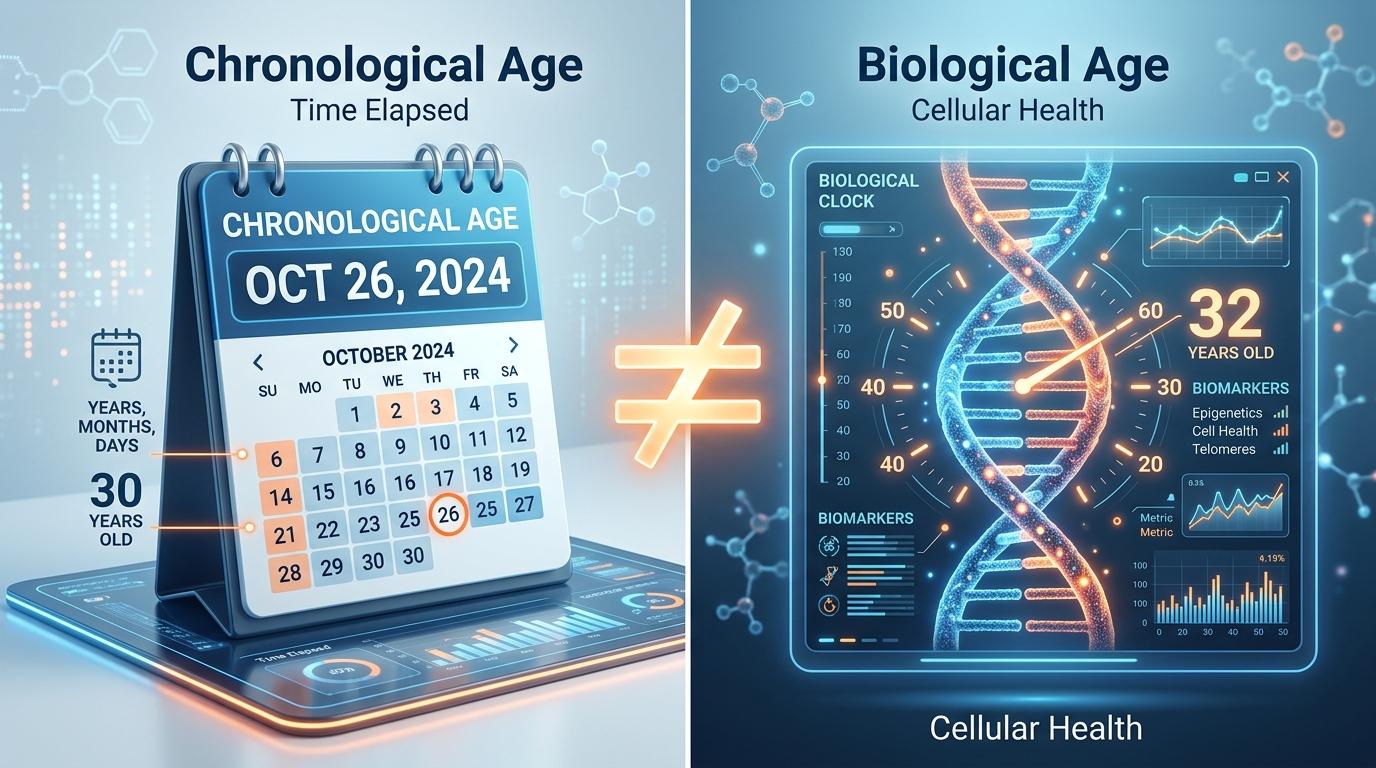 Chronological calendar age versus biological age clocks